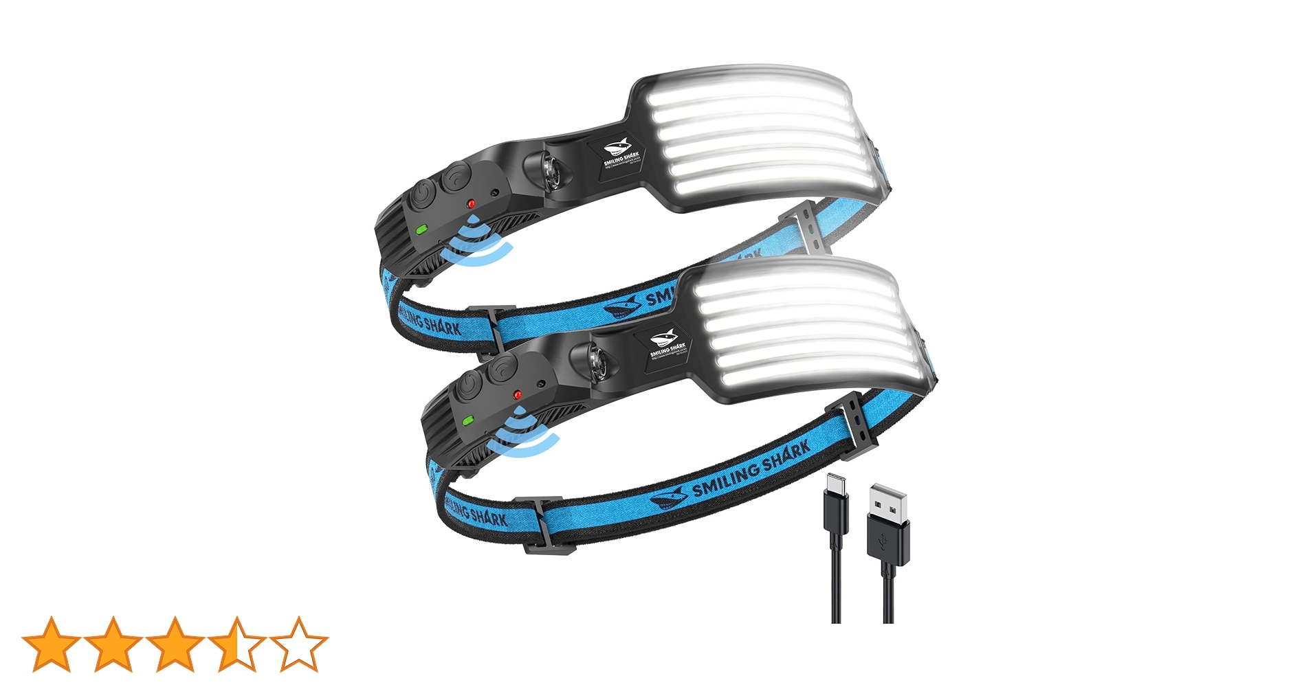 Smiling Shark 充電式 LED ヘッドライト 白光 2個 61Z0-xwJekL._AC_UL210_SR210,